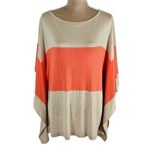 Leo & Sage Silk/Cashmere Womens Poncho Sz M/L‎ Oversized Lagenlook Fall
